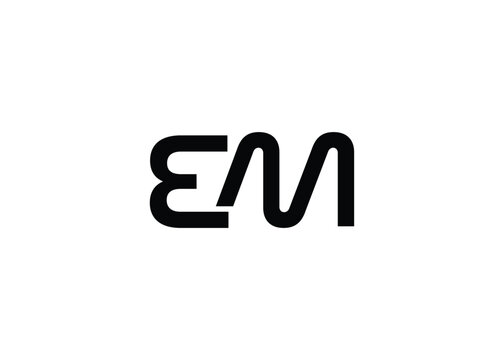 Modern EM Monogram Logo Design. Clean geometric typography conveys professionalism and modern simplicity.