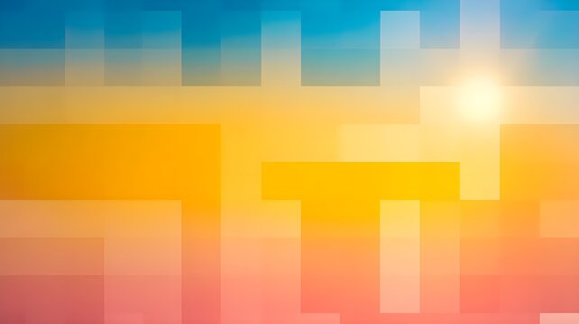 Abstract blurred background with warm sunset colors perfect for a relaxing summer bank holiday social media post