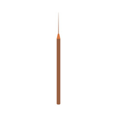 Fototapeta premium Pottery needle tool vector illustration. Ceramic clay trimming and detailing instrument isolated on white. Hobby icon