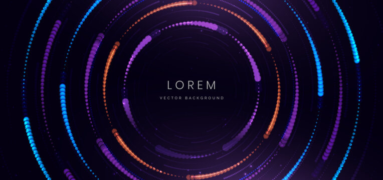 Elegant abstract background featuring a radiant purple light burst with sparkling bokeh particles.