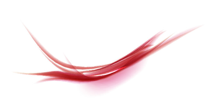 Red shiny sparks of spiral wave. A curved bright line of speed is spinning. Shiny wavy path. Rotating dynamic neon circle. Magic red swirl with highlights. Glowing swirl bokeh effect. vector