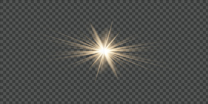 Golden Sun Lens Flare PNG Transparent Overlay with Bright Light Burst, Radiant Sunshine Glow, Optical Ray Effect, Shiny Star Flash, Abstract Sunbeam Background Design.