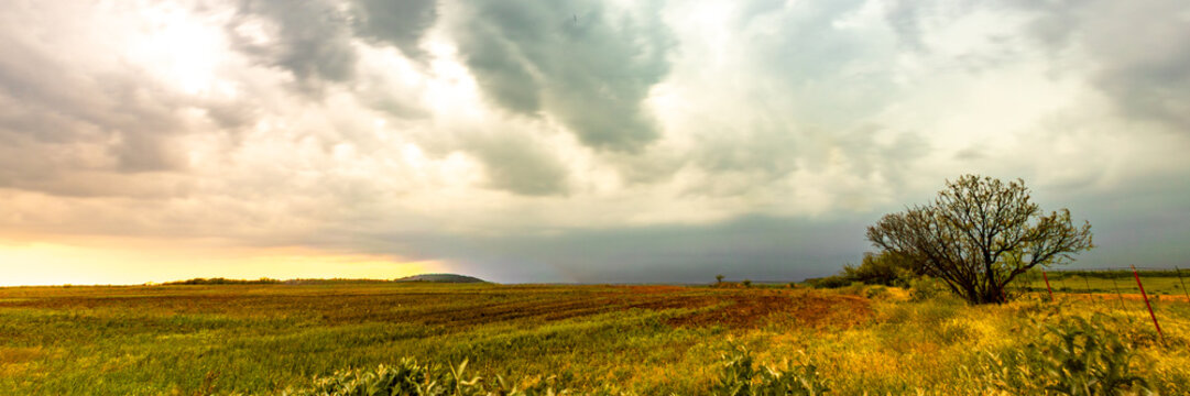 Impacts of Climate Change. El Ni&ntilde;o, the environment, rising global temperatures. Pollution and devastating storms featuring tornadoes and strong winds. Uncontrolled weather. Web banner, copy space.