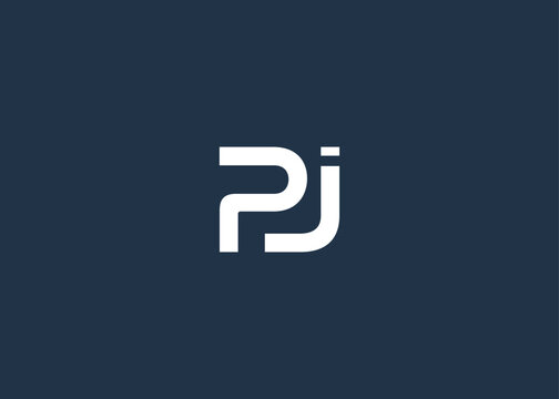 Modern PJ Monogram Logo Design. Clean geometric typography conveys professionalism and modern simplicity.