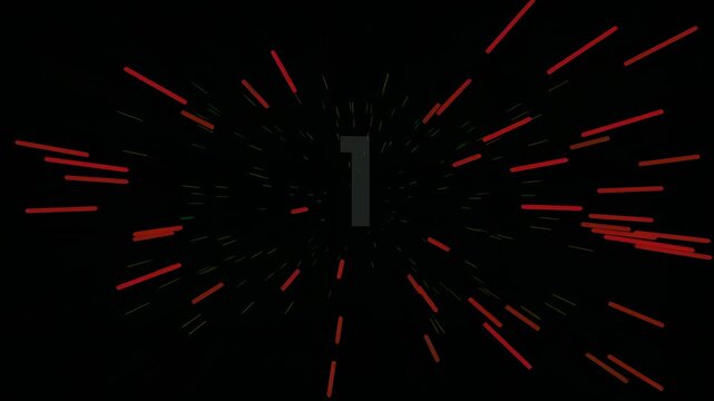 Futuristic Launch Countdown 5 Animation