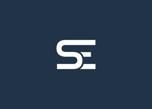 Modern SE Monogram Logo Design. Clean geometric typography conveys professionalism and modern simplicity.