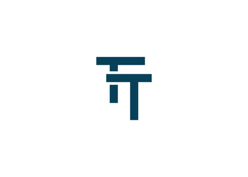 Modern TT Monogram Logo Design. Clean geometric typography conveys professionalism and modern simplicity.