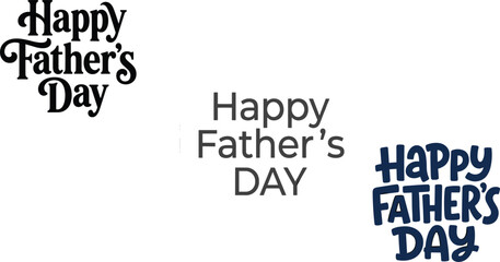 Obraz premium Happy Fathers Day calligraphy and typography badge set vector design for greeting cards and apparel printing