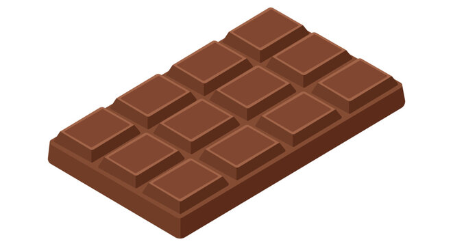 Chocolate Bar Delight: A classic milk chocolate bar, segmented into individual squares, ready to be savored. A simple yet irresistible treat that evokes sweet memories.