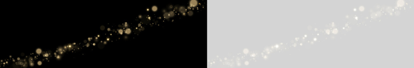 Glowing gold particles form a soft burst. Tiny sparkles add luxury shine. Transparent PNG for modern designs. © Freesstock