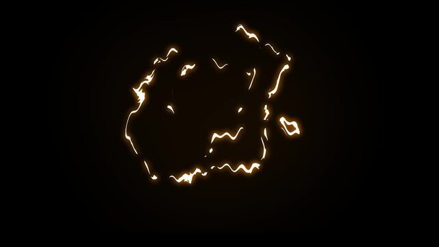 Thunder lightning animation with glowing electric bolts, comic flash bursts, blue energy sparks, storm explosion overlay on transparent black background for gaming, thunder flash, vfx and editing. 4k