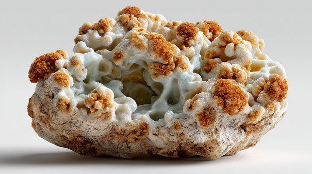Fossilized Coral Specimen: A detailed macro shot of a fossilized coral structure, showcasing intricate natural patterns and earthy tones.
