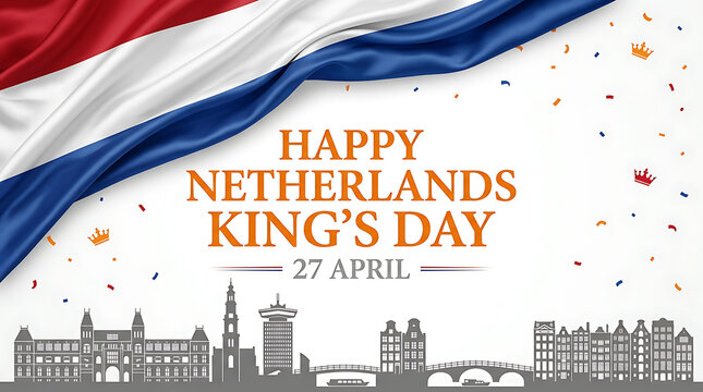 Happy Netherlands King Day Celebration Design