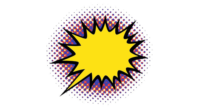 vibrant comic book explosion, pop art style