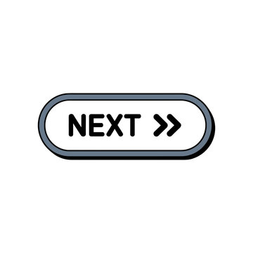 Next button web navigation interface symbol with navigation