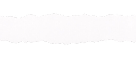 Fototapeta premium Torn white paper banner isolated on transparent background