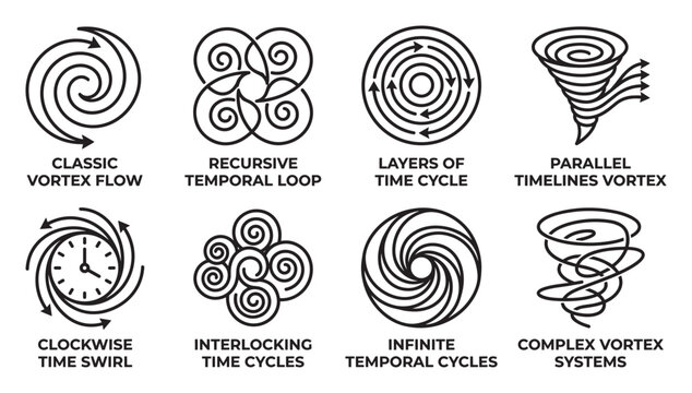 Classic vortex flow abstract symbol for scientific concepts and energy.