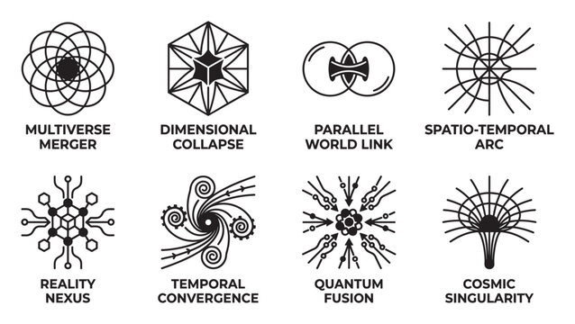 Hypercube projection abstract structure with geometric lines and cubes.