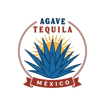 Agave Tequila Mexico Emblem.