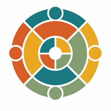 Bold Circular Diversity Logo With Radial Geometric People and Balanced Inclusive Composition