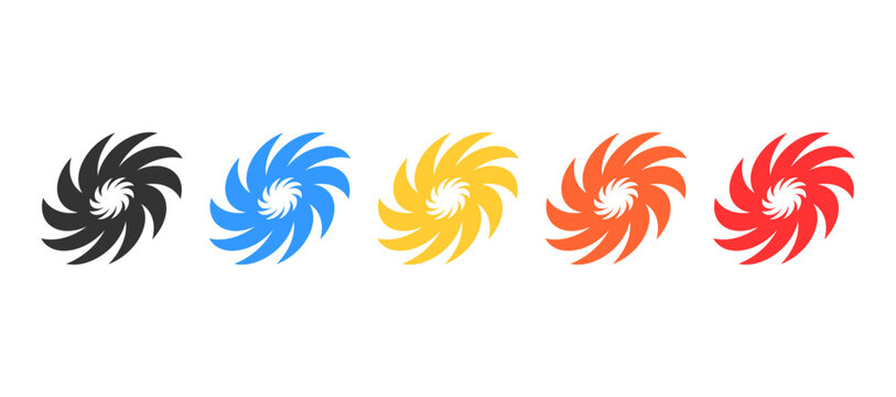 Hurricane symbol. Abstract illustration of typhoon, vortex, disaster, for news, education