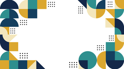 Obraz premium Minimalist geometric background design with simple shapes and patterns for graphic layout