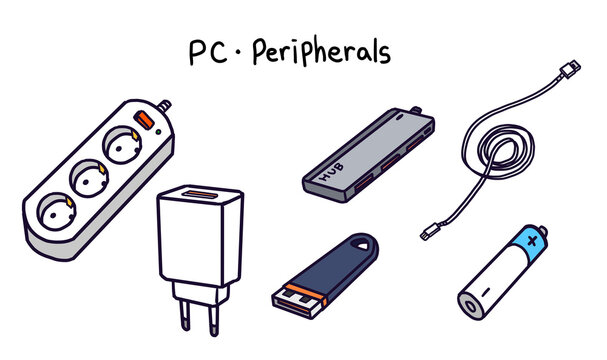 PC Peripherals 컴퓨터 주변기기 케이블 USB 단자 멀티허브 건전지 돼지코 콘센트 멀티탭 충전기 