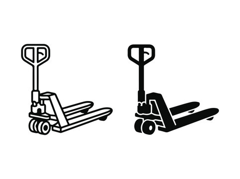 Pallet Jack Icon for Warehouse Logistics and Transport