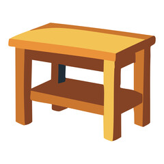 Fototapeta premium Wooden Work Table Furniture Vector