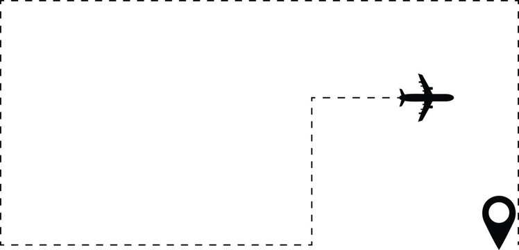 Airplane line path icon Airplane routes vector icon. Plane paths symbol. rip, travel, holiday