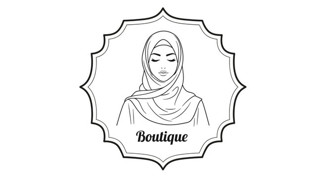 woman in hijab boutique logo