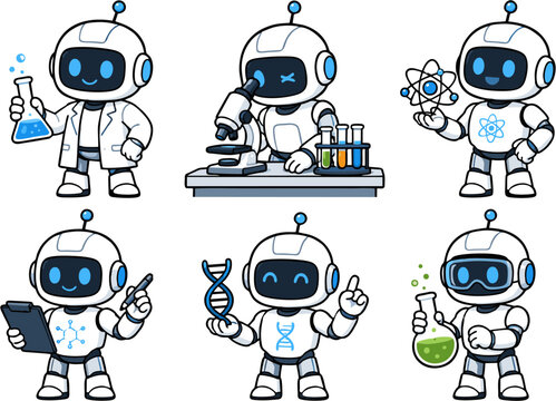 robot scientist character set