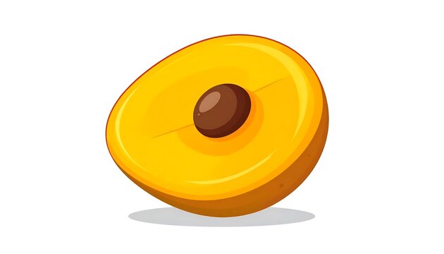 Fresh ripe orange slice on white background.