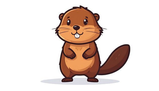 Cartoon brown bear character standing upright.