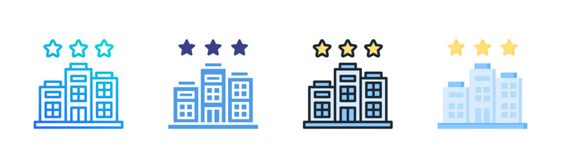 Obraz premium Corporate Reputation Icon Set Multiple Style Collection