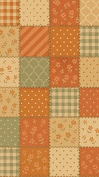 Patchwork autumn quilt mobile wallpaper