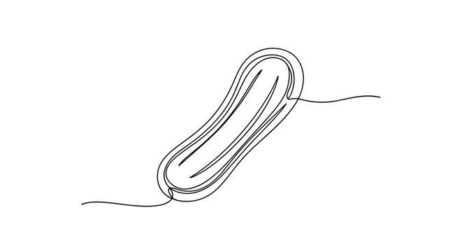 Panty liner outline vector hygiene icon