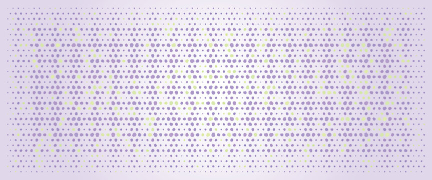 Pastel purple and yellow halftone dot pattern background
