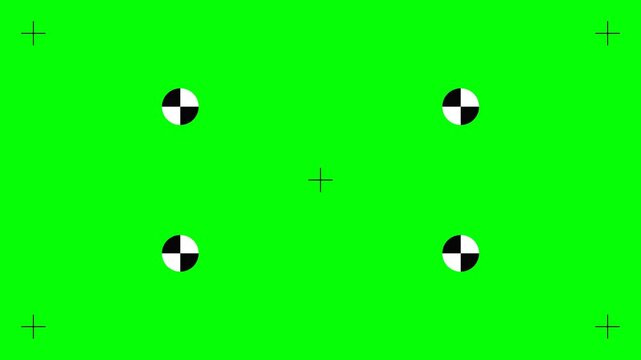 4K Green Screen Tracking Plate with Professional VFX Markers Background Loop