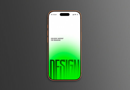 Smartphone Mockup on Dark Background