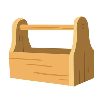 Wooden Toolbox Carpenter Tool Box Icon