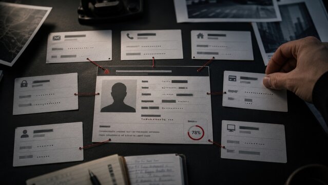 An Intriguing Investigation Into Identity: Decoding Personal Data Connections Through Visual Clues and Clarity in a Complex Network