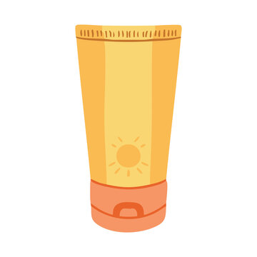 Sunscreen Lotion Summer Protection Illustration