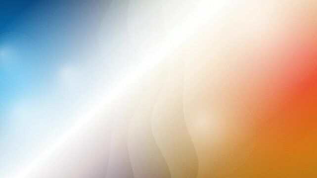 Abstract Blue Sky Light Rays Background with Soft Glow, Orange Sun Flare, Blurred Texture and Bright Color Burst Vector Illustration Wallpaper Design