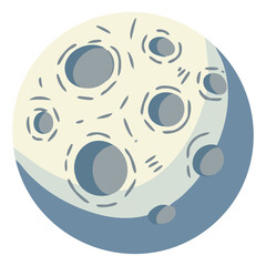 Moon Planet Space Astronomy Icon © nikagraphic