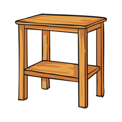 Fototapeta premium Small Wooden Side Table Furniture