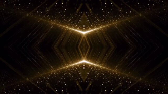 Golden Luxury Particles Abstract Motion Background Loop For Celebration Awards Video