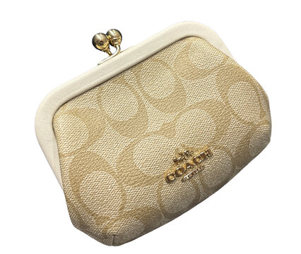 【COACH】コーチ_シグネチャー_がま口_財布_キャンバス_ウォレット