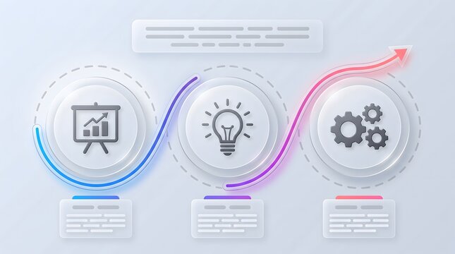 Blank Glassmorphism Timeline Diagram for Corporate Strategy Presentations