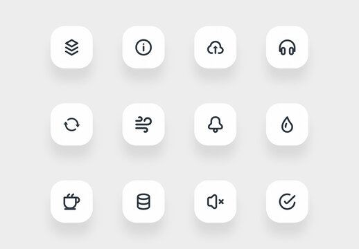App Icon Mockup with Grid Presentation Layout
